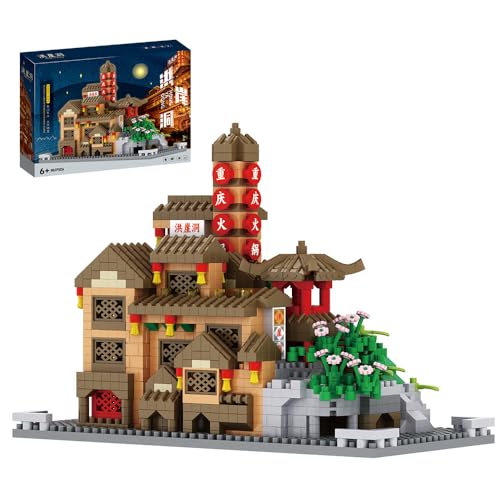 Hongyadong Baustein Set, 800+ Klemmbausteine Weltberühmtes Architekturmodell, Mini-Baustein-Bausatz, Chinesisches Kultur-Landmark in Miniatur – Bastelspaß für Groß und Klein von Tirff