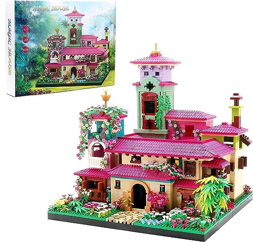 Modular Haus Bausteine, 3600 Klemmbausteine Magisches Blumenhaus Mini-Baustein-Bausatz, Geschenk für Erwachsene und Kinder, Konstruktionsspielzeug Nicht Kompatibel mit Lego von Tirff