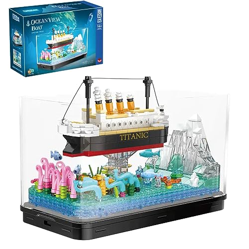 Ocean View Boot Baustein Set, 579 Klemmbausteine DIY Titanic Bausteine Spielzeug Set, Konstruktionsspielzeug Geschenk für Erwachsene und Kinder, Nicht kompatibel mit Lego von Tirff