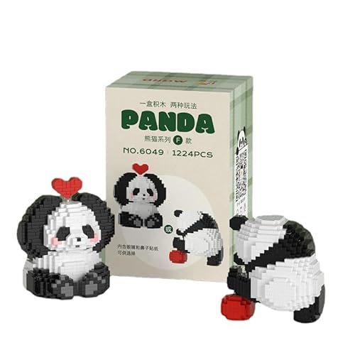 Panda Bauspielzeug Bricks, 1224 Klemmbausteine Tier Mikro Bausteine Spielzeug Kit, Konstruktionsspielzeug für Kinder, MOC Bausteine Modellbausatz Nicht Kompatibel mit Lego (Stil D) von Tirff