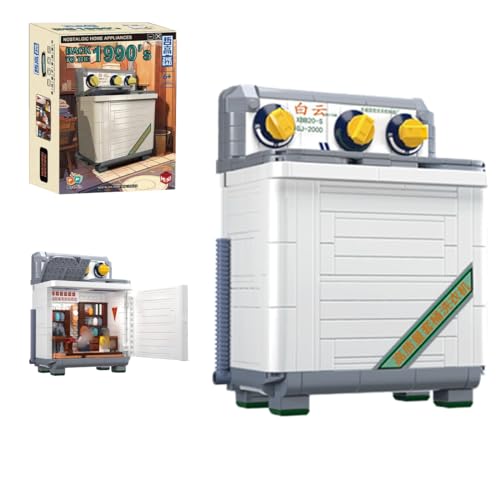 Tirff Retro Haushaltsgeräte Bausteine Set, 578 Klemmbausteine Retro Waschmaschine Technik Bausteine, Vintage Haushaltsgeräte, Ideas Spielzeug Modular Building, Nicht Kompatibel mit Großen Marken Tirff Retro Haushaltsgeräte Bausteine Set, 578 Klemmbausteine Retro Waschmaschine Technik Bausteine, Vintage Haushaltsgeräte, Ideas Spielzeug Modular Building, Nicht Kompatibel mit Großen Marken von Tirff