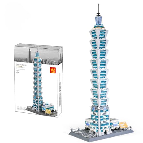 Taipei 101 von Taiwan Baustein Set, 978 Klemmbausteine Weltberühmtes Architekturmodell, Mini-Baustein-Bausatz, Geschenk für Erwachsene und Kinder, Nicht Kompatibel mit Lgo von Tirff