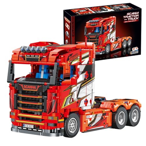 Technik LKW Baukasten für Scania Tractor Truck, 1708 Teile Mechanische Schwerlast Technologieauto Klemmbaustein, Ingenieur-LKW-Spielzeug für Kinder/Erwachsene, Kompatibel mit Großen Marken Technik LKW Baukasten für Scania Tractor Truck, 1708 Teile Mechanische Schwerlast Technologieauto Klemmbaustein, Ingenieur-LKW-Spielzeug für Kinder/Erwachsene, Kompatibel mit Großen Marken von Tirff