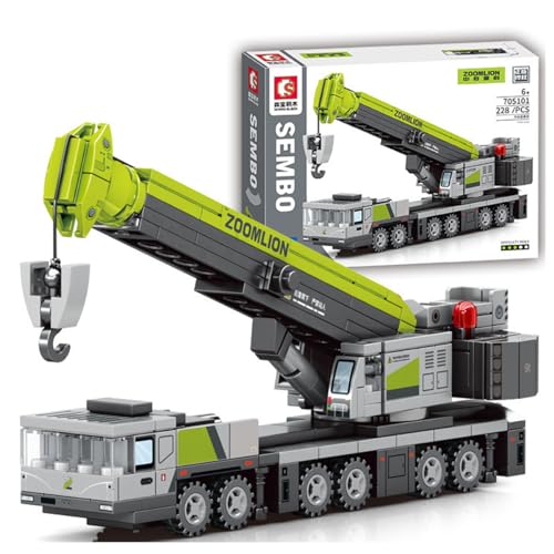 Tirff Technik LKW Kran Bausatz, 228 Klemmbausteine Technik Schwerlastkran Bausteine, MOC Baufahrzeuge für Erwachsene und Kinder, Konstruktionsspielzeug Kompatibel mit Großen Marken Tirff Technik LKW Kran Bausatz, 228 Klemmbausteine Technik Schwerlastkran Bausteine, MOC Baufahrzeuge für Erwachsene und Kinder, Konstruktionsspielzeug Kompatibel mit Großen Marken von Tirff