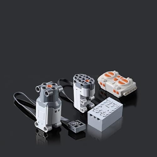 Technik Motor Power Functions Motoren Set, 2X Motoren, 1x Fernbedienung, 1x Batteriemodul, Plastikzange, Verlängerungskabel, für Technic Sportwagen von Tirff