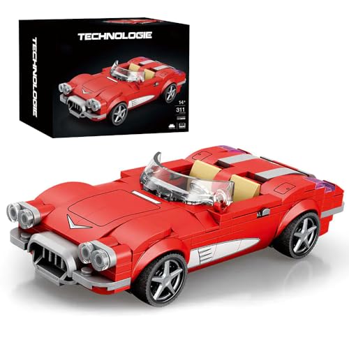 Technik Sportwagen Bausteine Sets für Corvette C1, 311 Teile Rennwagen Modellbausatz, MOC Klemmbausteine Auto Konstruktionsspielzeug Geeignet für Erwachsene und Jugendliche Technik Sportwagen Bausteine Sets für Corvette C1, 311 Teile Rennwagen Modellbausatz, MOC Klemmbausteine Auto Konstruktionsspielzeug Geeignet für Erwachsene und Jugendliche von Tirff