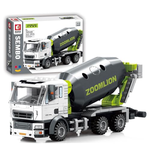 Tirff Technik Transportfahrzeuge Bausatz, 222 Klemmbausteine Technik Betonmischer-LKW Bausteine, MOC Baufahrzeuge für Erwachsene und Kinder, Kompatibel mit Großen Marken Tirff Technik Transportfahrzeuge Bausatz, 222 Klemmbausteine Technik Betonmischer-LKW Bausteine, MOC Baufahrzeuge für Erwachsene und Kinder, Kompatibel mit Großen Marken von Tirff