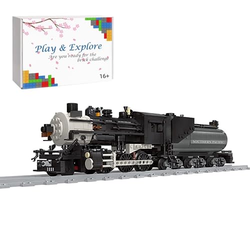 Technik Zug Eisenbahn Bausteine Modell, 1136+ Klemmbausteine CN 5700 Dampfzug Modell Bauset, Technik City Güterzug mit Schiene Bausatz, Compatibel mit Lego Technic von Tirff