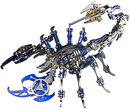 Tirff 3D-Puzzle aus Metall, 3D-Puzzle aus Metall, Laser Cut Puzzles, Modell König Skorpion, Konstruktionsspielzeug für Kinder und Erwachsene, 454 Teile (blau) von Tirff