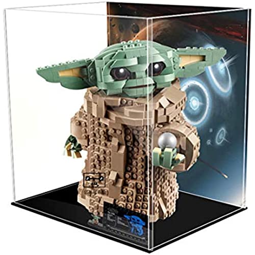 Tirff Acryl Schaukasten Vitrine Kompatibel Mit Lego 75318 Star Wars The Mandalorian, Vitrine Schaukasten, Schaukasten Staubdicht Showcase Display Case für 75318 (Ohne Modell Kit) von Tirff