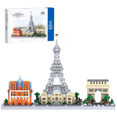 Tirff Französische Sehenswürdigkeiten Baustein Set, 2462 Klemmbausteine Weltberühmtes Architekturmodell, Mini-Baustein-Bausatz, MOC Konstruktionsspielzeug Geschenk für Erwachsene und Kinder Tirff Französische Sehenswürdigkeiten Baustein Set, 2462 Klemmbausteine Weltberühmtes Architekturmodell, Mini-Baustein-Bausatz, MOC Konstruktionsspielzeug Geschenk für Erwachsene und Kinder von Tirff