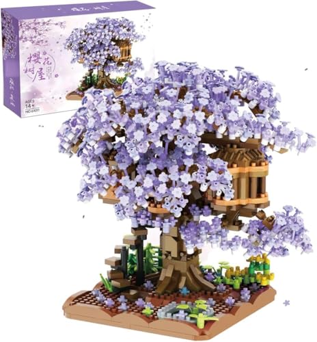 Tirff Kirschblüte Baumhaus, Sakura Bonsai Baum Bausatz, 12580 Klemmbausteine Sakura Baumhaus Modellsets für Erwachsene, DIY Kreatives Botanik Kollektion Deko Geschenk Nicht Kompatibel mit Lgo (Lila) Tirff Kirschblüte Baumhaus, Sakura Bonsai Baum Bausatz, 12580 Klemmbausteine Sakura Baumhaus Modellsets für Erwachsene, DIY Kreatives Botanik Kollektion Deko Geschenk Nicht Kompatibel mit Lgo (Lila) von Tirff