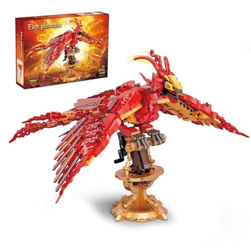 Tirff Magischer Feuerphönix Bausatz, 938 Klemmbausteine Phönix Vogel-Modell Kreatives STEM Bausatz Geschenk für Erwachsene Sammler Kinder Tirff Magischer Feuerphönix Bausatz, 938 Klemmbausteine Phönix Vogel-Modell Kreatives STEM Bausatz Geschenk für Erwachsene Sammler Kinder von Tirff