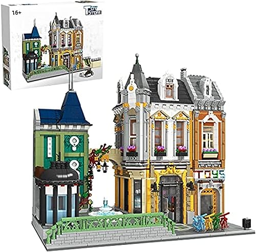 Tirff Modular Haus Bausteine, 5290+ Klemmbausteine Europäische Straßenansicht Architektur Bausteine Bausatz, MOC Custom Bausteine Bauset Konstruktionsspielzeug, Haus Bausatz Kompatibel mit Lego von Tirff