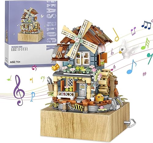 Modular Haus Bausteine, 799 Klemmbausteine Windmühle Musikbox Bausteine Mit Minifigure, MOC Spieluhr des Windmühlenhauses Bauset Konstruktionsspielzeug Set Nicht Kompatibel mit Lego Haus Modular Haus Bausteine, 799 Klemmbausteine Windmühle Musikbox Bausteine Mit Minifigure, MOC Spieluhr des Windmühlenhauses Bauset Konstruktionsspielzeug Set Nicht Kompatibel mit Lego Haus von Tirff