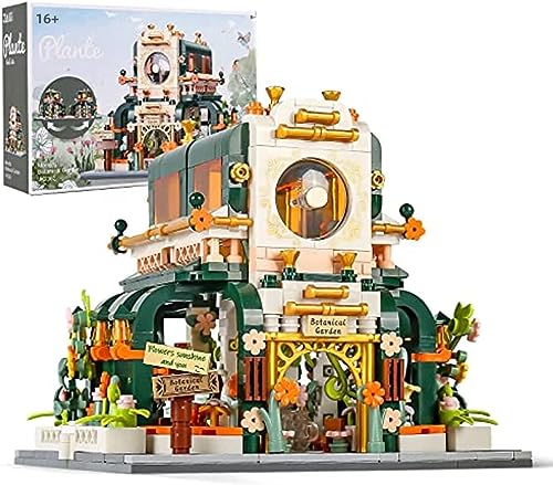 Tirff Modular Haus Bausteine, Pflanzen Gartenhaus Bausatz, MOC Klemmbausteine Custom Konstruktionsspielzeug, Botanischer Garten Bricks Kompatibel Mit Lego von Tirff