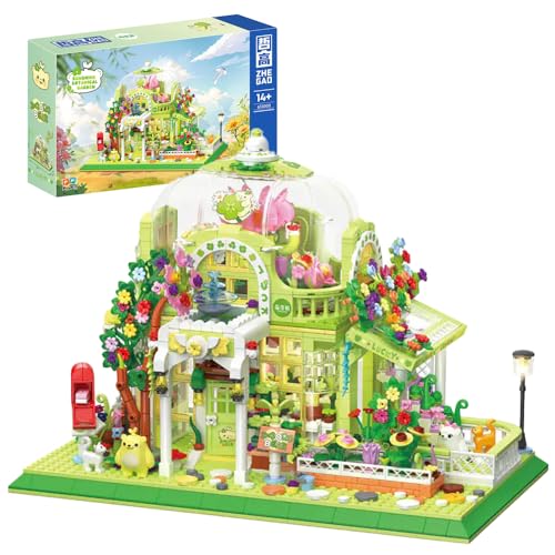 Tirff Modular Haus Modellbausatz, 1490 Klemmbausteine Sunshine Botanical Garden Architektur Bausteine Bausatz, Konstruktionsspielzeug für Kinder und Erwachsene, MOC Haus Bauset Kompatibel mit Lgo von Tirff