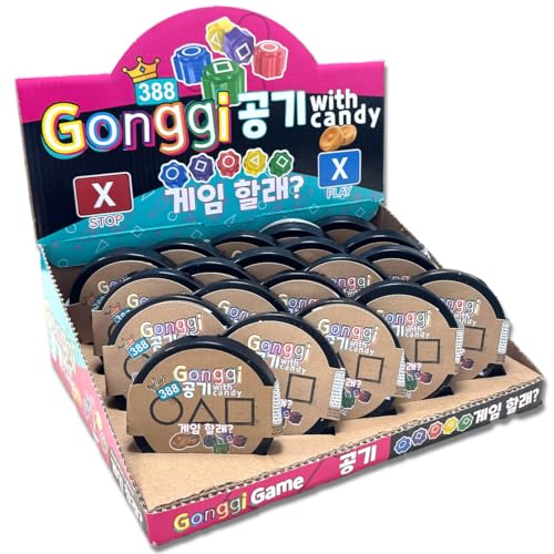 Tise Süsswaren Gonggi Spiel mit Süßigkeiten (20x12g) im ansprechenden Display für Kiosk etc. von Tise Süsswaren