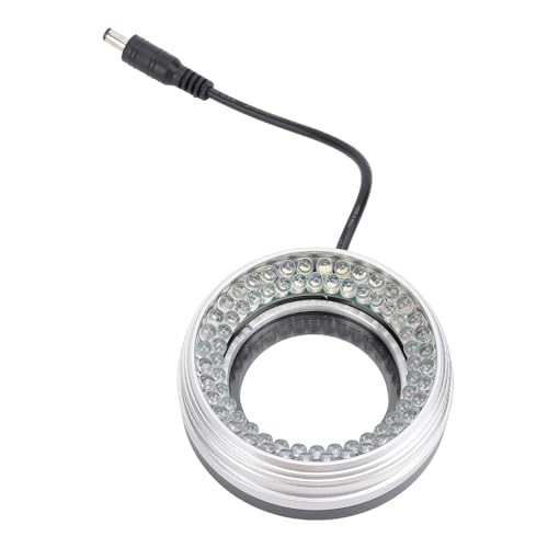 Tissting Mikroskopringe Licht, ID 50mm OD 80mm LED -Ringe Illuminato 6500K 72 Perlen Einstellbare Helligkeit Mikroskop Lichtquellenlampe für Stereokroskop von Tissting