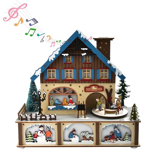 Tissting Music Box Puzzle DIY Weihnachtshaus, rotierendes Music Box Kit kreatives Musikpuzzlehandwerk zum Geburtstag Weihnachten Tissting Music Box Puzzle DIY Weihnachtshaus, rotierendes Music Box Kit kreatives Musikpuzzlehandwerk zum Geburtstag Weihnachten von Tissting