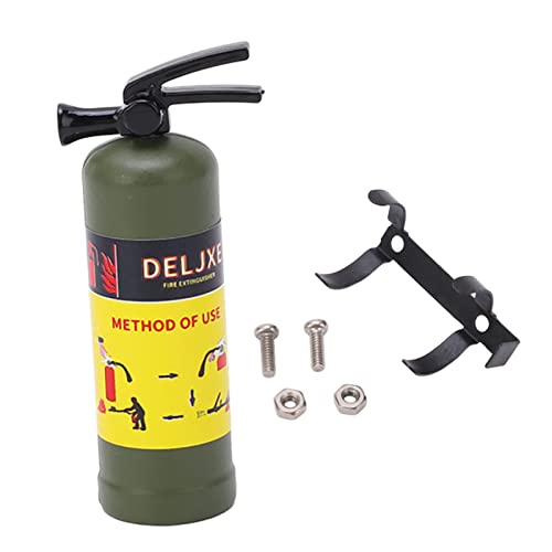 Tissting RC-Auto Feuerlöscher, Simulationsdesign lebensecht leichtgewichtig Mini Feuerlöscher Spielzeug, 47mm, Plastik Stahl, perfekte RC-Auto Zubehör für RC-Auto Fans (Green) von Tissting