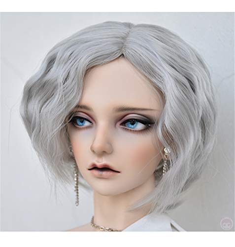 Tita-Doremi Ball-Jointed Doll BJD Perücke Puppen Haarteil Für 1/3 8-9 Inch 22-24cm Dollfie Pullip SD DOD DD Gray Toy Head Wig Hair (Perücke Nur,Keine Puppe ) von Tita-Doremi