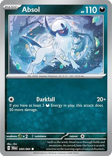Absol 030/063 Common Reverse Holo Pokemon Card (SV Shrouded Fable) von Titan Cards
