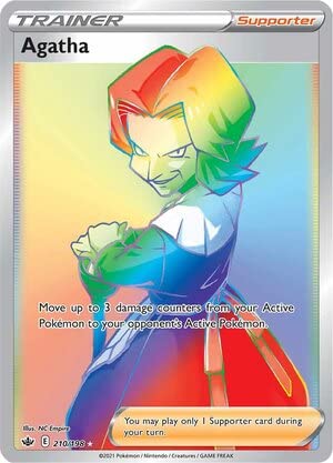 Agatha 210/198 Secret Rare Pokemon Karte (Chilling Reign) + TitanCards® Toploader von Titan Cards