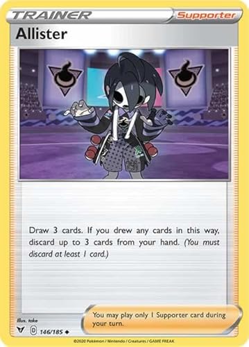 Allister 146/185 Uncommon Reverse Holo Pokemon Card (SWSH04 Vivid Voltage) + TitanCards® Toploader von Titan Cards