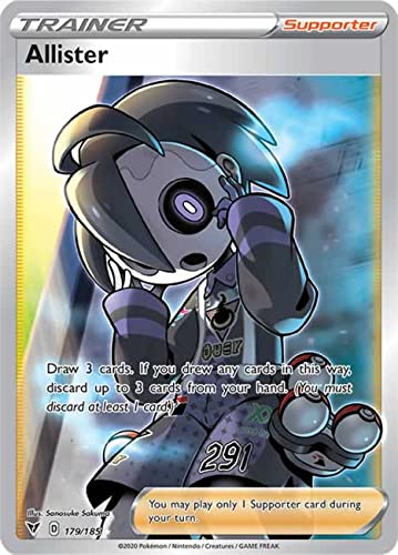Allister 179/185 Full Art Ultra Rare Pokemon Card (SWSH04 Vivid Voltage) + TitanCards® Toploader von Titan Cards