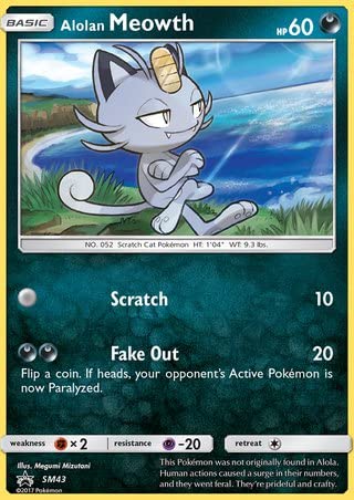 Alolan Meowth SM43 Pokemon Promo Card (SM Promo Series) + 1x TitanCards® Toploader von Titan Cards