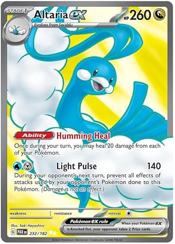 Altaria ex 232/182 Ultra Rare Pokemon Karte (SV04 Paradox Rift) + 1x TitanCards® Toploader von Titan Cards