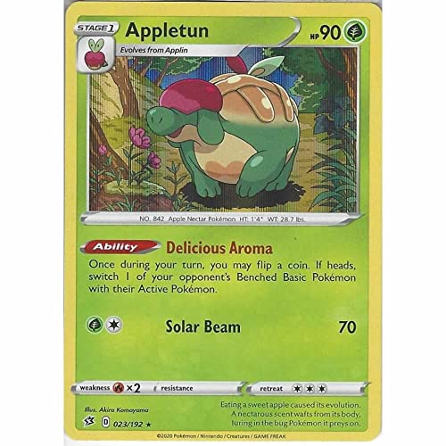Appletun 023/192 Rare Holo Pokemon Card (SWSH Rebel Clash) + TitanCards® Toploader von Titan Cards