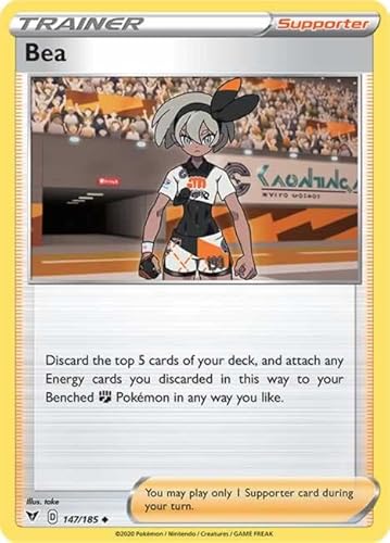 Bea 147/185 Uncommon Pokemon Card (SWSH04 Vivid Voltage) + TitanCards® Toploader von Titan Cards