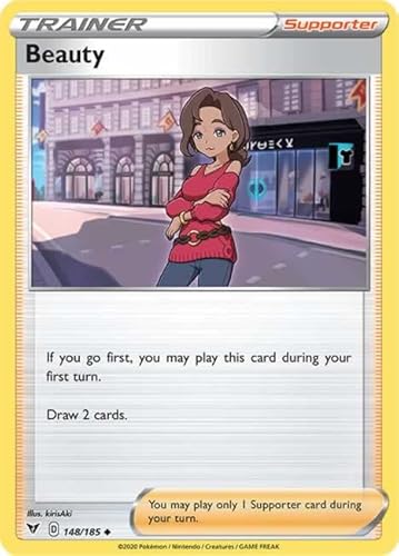 Beauty 148/185 Uncommon Pokemon Card (SWSH04 Vivid Voltage) + TitanCards® Toploader von Titan Cards