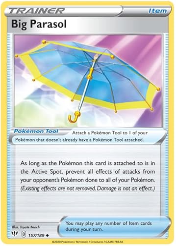 Big Parasol 157/189 Uncommon Pokemon Card (Darkness Ablaze) + 1x TitanCards® Toploader von Titan Cards