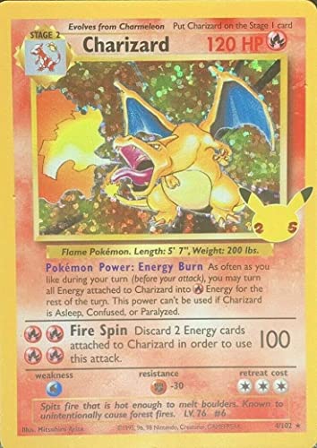 Charizard 4/102 - Selten - Pokemon Celebrations - Englisch + 1 x TitanCards® Toploader von Titan Cards