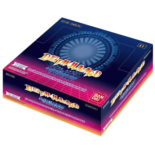 Digimon Kartenspiel: Digitale Gefahren-Boosterbox EX-02 (24 Boosterpackungen) + TitanCards® Toploader von Titan Cards