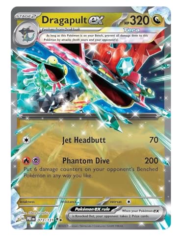 Dragapult ex 073/131 Ultraseltene Pokemon-Karte, seltene Pokémon-Karten, Pokémon EX, prismatische Entwicklungen, Pokemon-Scharlachrot und Violett, Titan Cards authentifiziert Dragapult ex 073/131 Ultraseltene Pokemon-Karte, seltene Pokémon-Karten, Pokémon EX, prismatische Entwicklungen, Pokemon-Scharlachrot und Violett, Titan Cards authentifiziert von Titan Cards