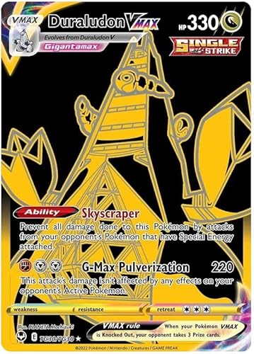 Duraludon VMAX TG30/TG30 seltene geheime Pokemon-Karte (Silver Tempest Trainer Gallery) + 1x TitanCards® Toploader von Titan Cards