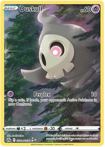 Duskull GG28/GG70 GGH Pokemon Karte (SWSH Crown Zenith GG) + 1x TitanCards® Toploader von Titan Cards