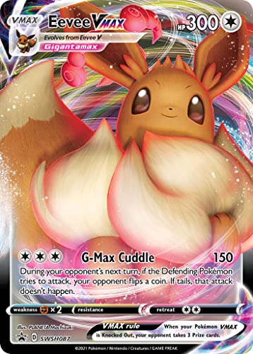 Eevee VMAX SWSH087 Full Art Pokemon Promo-Karte (Shining Fates Promo-Serie) + TitanCards® Toploader von Titan Cards