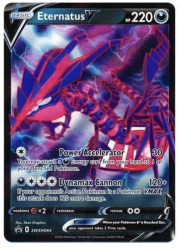 Eternatus V SWSH064 Holo Pokemon Promo Card (Sword & Shield Series) + TitanCards® Toploader von Titan Cards