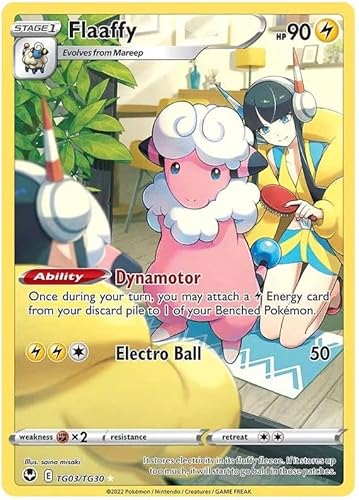 Flaaffy TG03/TG30 Seltene Holo Pokemon Karte (Silver Tempest Trainer Gallery) + 1x TitanCards® Toploader von Titan Cards