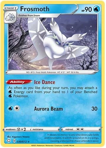 Frosmoth 030/072 Rare Holo Pokemon Card (Shining Fates) + TitanCards® Toploader von Titan Cards