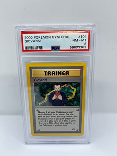 Giovanni 104/132 PSA 8 Graded Rare Pokemon Card (2000 Pokemon Gym Chal) + TitanCards® Toploader von Titan Cards