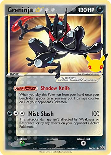 Greninja Gold Star SWSH144 Pokemon-Karte (Celebrations Promo-Serie) + TitanCards® Toploader von Titan Cards