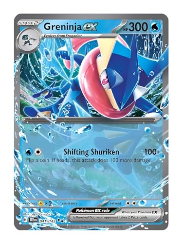Greninja ex 041/142 Ultraseltene Pokemon-Karte, seltene Pokémon-Karten, Pokémon EX, Sternkrone, Pokemon-Scharlachrot und Violett, Titan Cards authentifiziert Greninja ex 041/142 Ultraseltene Pokemon-Karte, seltene Pokémon-Karten, Pokémon EX, Sternkrone, Pokemon-Scharlachrot und Violett, Titan Cards authentifiziert von Titan Cards
