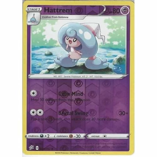Hattrem 084/192 Uncommon Reverse Holo Pokemon Card (SWSH Rebel Clash) + TitanCards® Toploader von Titan Cards