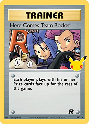 Here Comes Team Rocket! (Team Rocket) 15/82 seltene Holo Pokemon Karte (Celebrations) + TitanCards® Toploader von Titan Cards